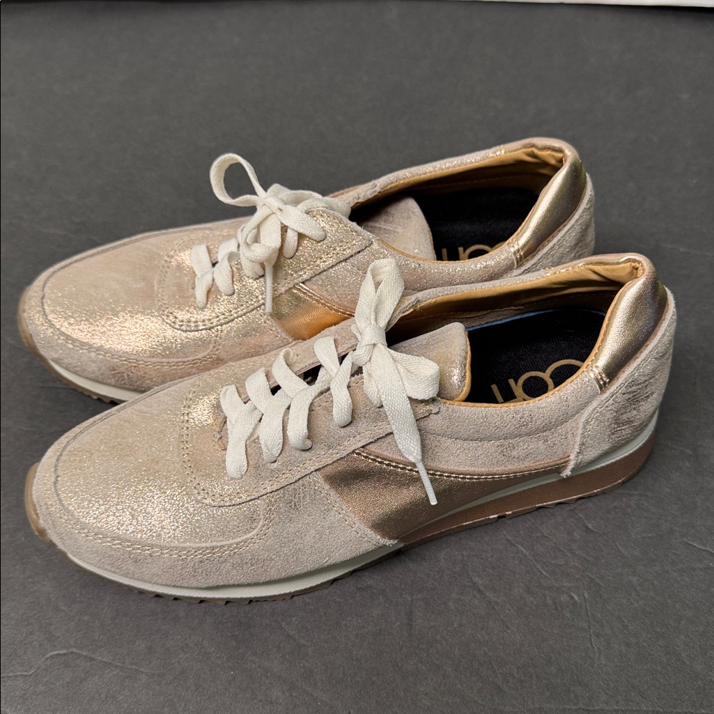 Cofi Holly Rose Gold And White Sneakers Size 7.5